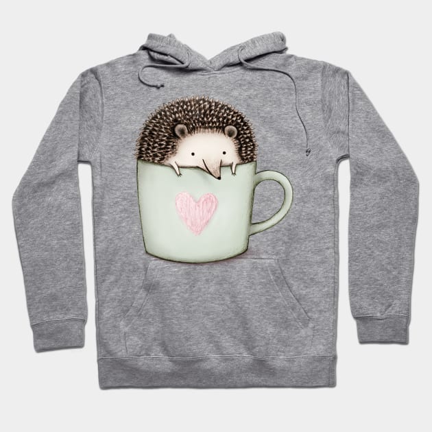 Hedgehog in a Mug Hoodie by Sophie Corrigan